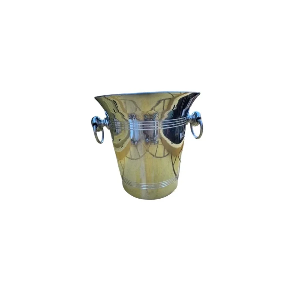 Vintage Mid-Century‎ Metal Champagne Ice Wine Cooler Bucket Argit Made In France